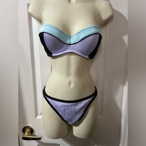 Victoria’s Secret Strapless color block Bikini set 34D/L